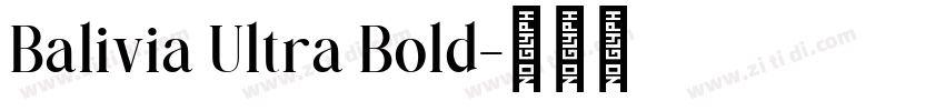 Balivia Ultra Bold字体转换